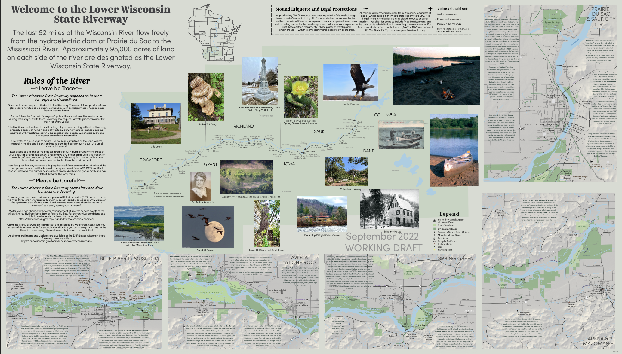 Map of the Lower Wisconsin Riverway